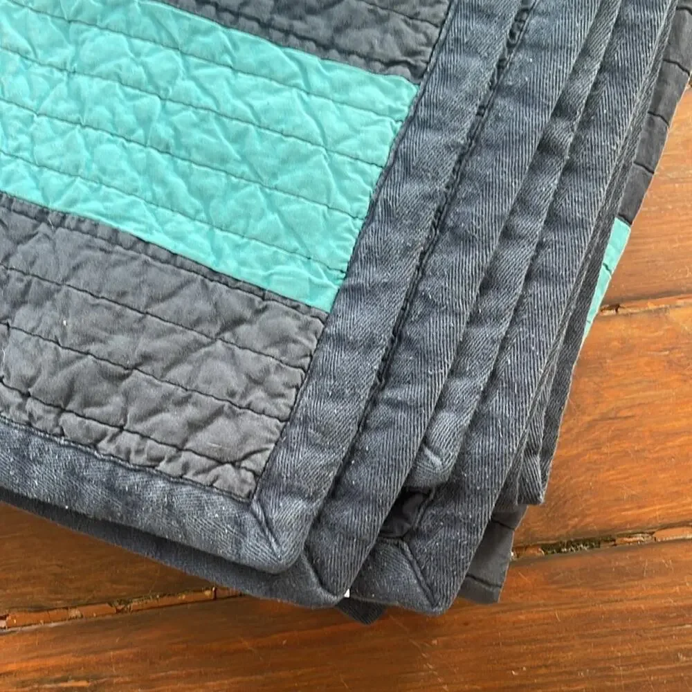 Pottery Barn PB Teen rugby nautical striped quilt bedspread blanket twin size